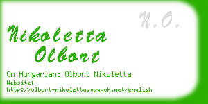 nikoletta olbort business card